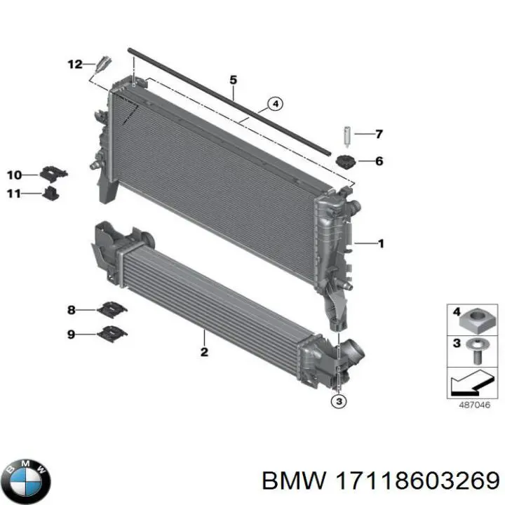 Chłodnica silnika BMW 17118603269 cena, od 1551,66 USD