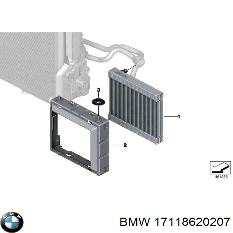 17118620207 BMW Chłodnica silnika prawa