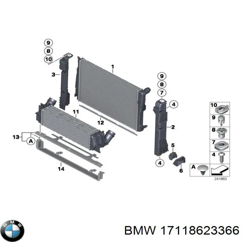 Chłodnica silnika BMW 17118623366 cena, od 235,44 USD