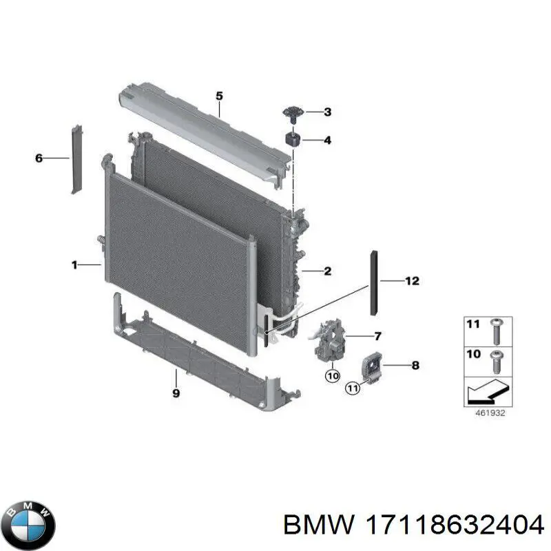 17118632404 BMW Chłodnica silnika