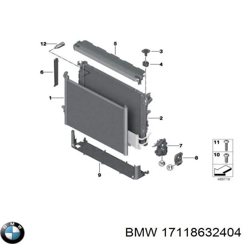 Chłodnica silnika BMW 17118632404 cena, od 346,17 USD