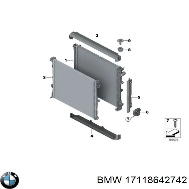 17118642742 BMW Chłodnica silnika
