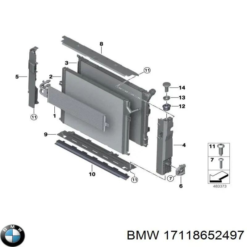Do koszyka 17118652495 BMW Chłodnica silnika