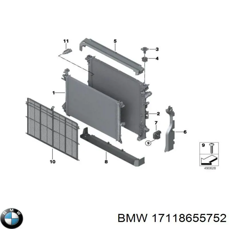 17118655752 BMW Chłodnica silnika