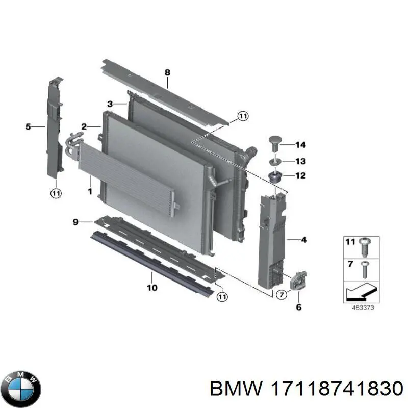 Do koszyka 17118741830 BMW Chłodnica silnika dodatkowa