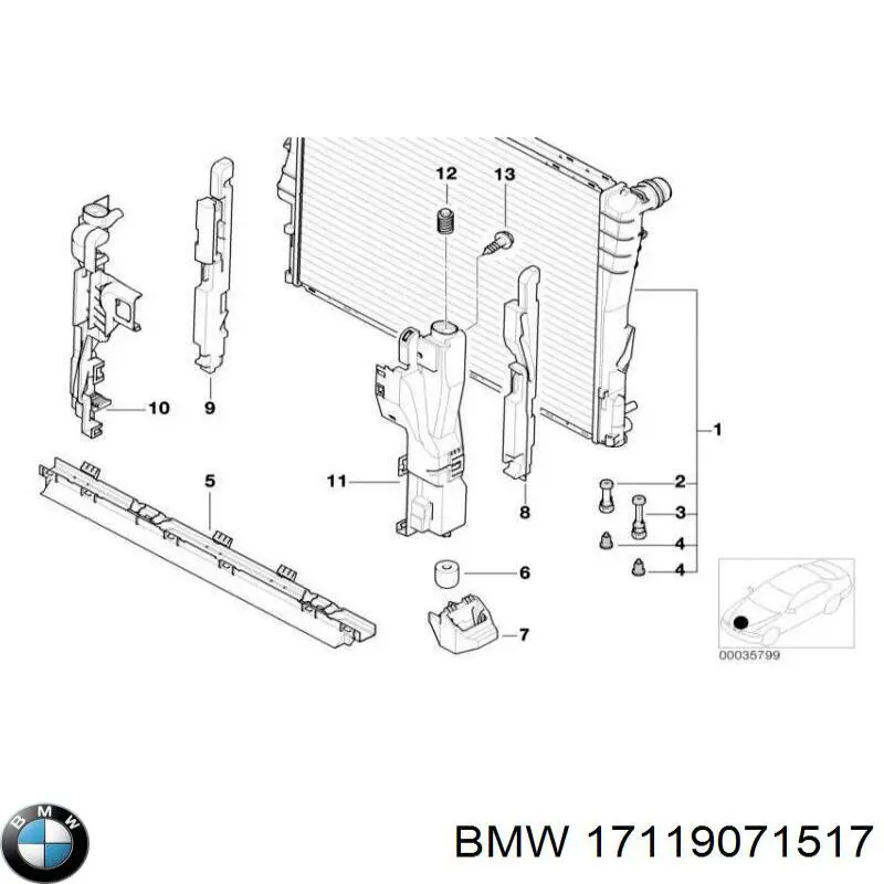 Chłodnica silnika 17119071517 BMW
