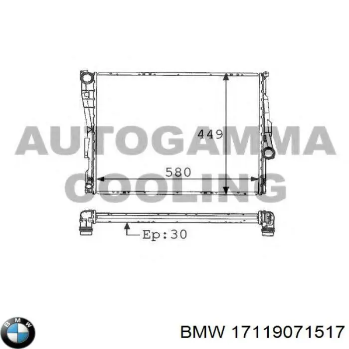 Do koszyka 17119071517 BMW Chłodnica silnika