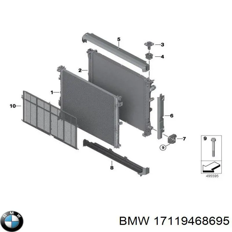17119468695 BMW Chłodnica silnika dodatkowa