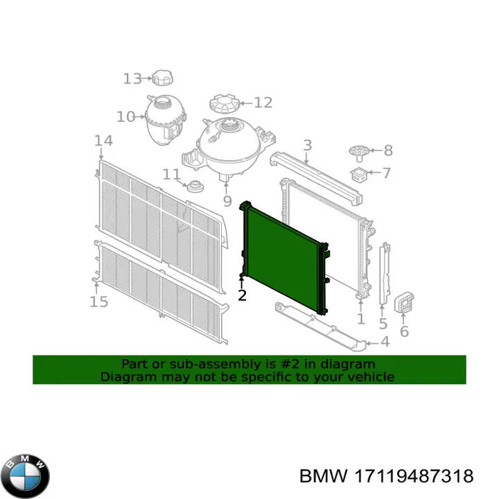 17119487318 BMW Chłodnica silnika