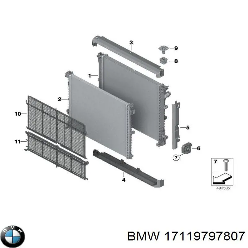 Chłodnica silnika do BMW X4 (G02, F98)