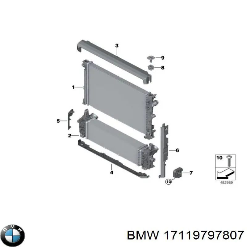 Chłodnica silnika BMW 17119797807 cena, od 151,66 USD