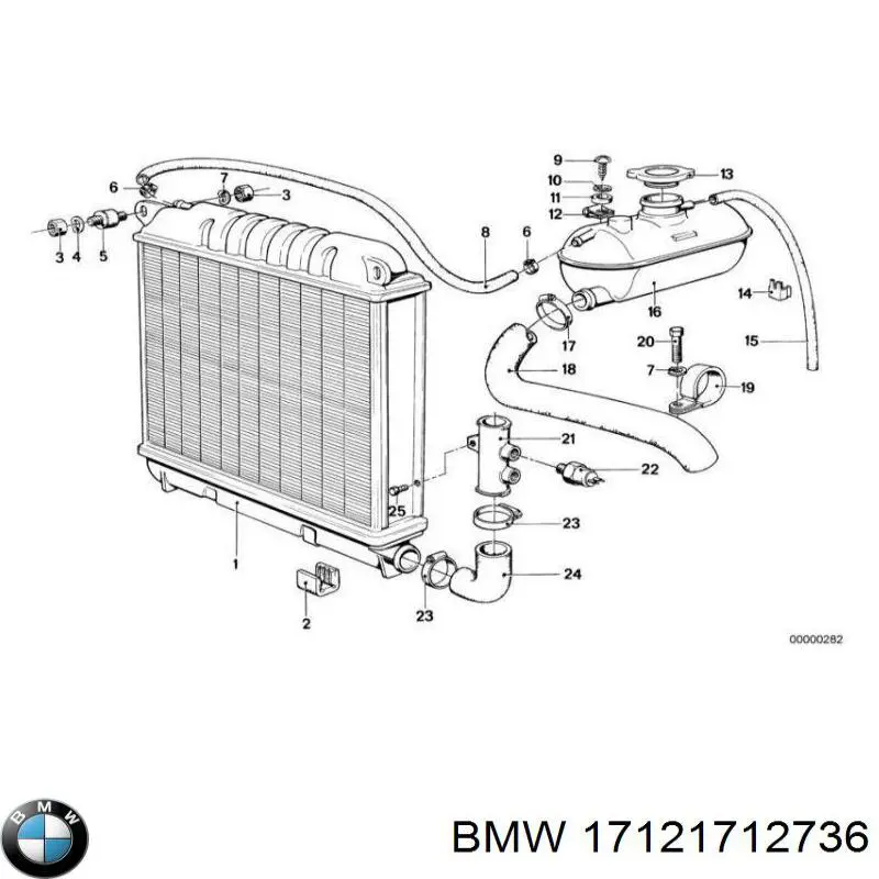 17121712736 BMW Przewód (króciec) układu chłodzenia