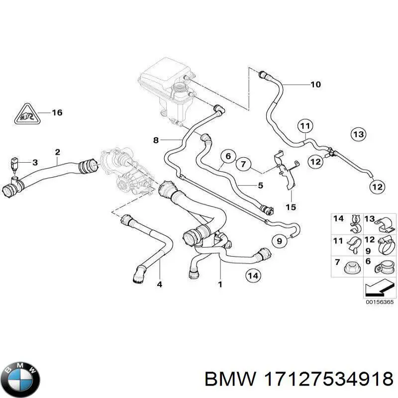 Przewód (króciec) chłodnicy górny BMW 17127534918 cena, od 33,26 USD