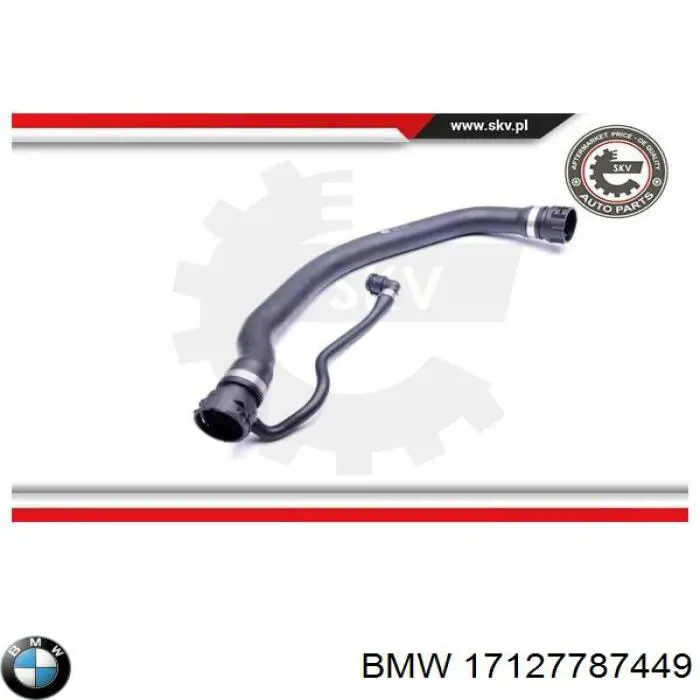 Do koszyka 17127787449 BMW Przewód (króciec) chłodnicy górny