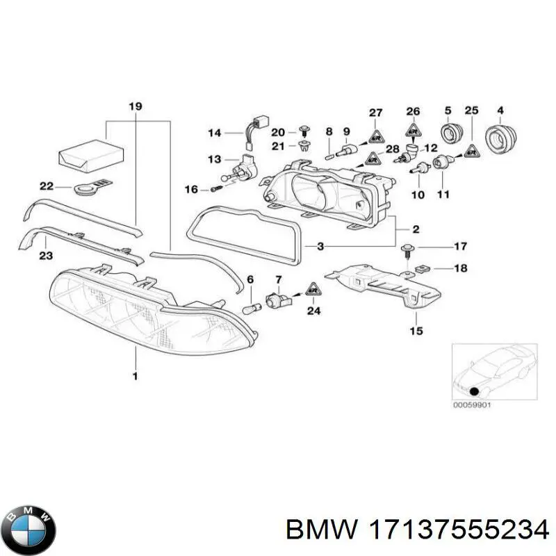 17137555234 BMW Zbiorniczek wyrównawczy układu chłodzenia