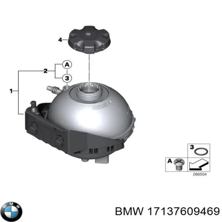 Zbiorniczek wyrównawczy układu chłodzenia BMW 17137609469 cena, od 43,80 USD