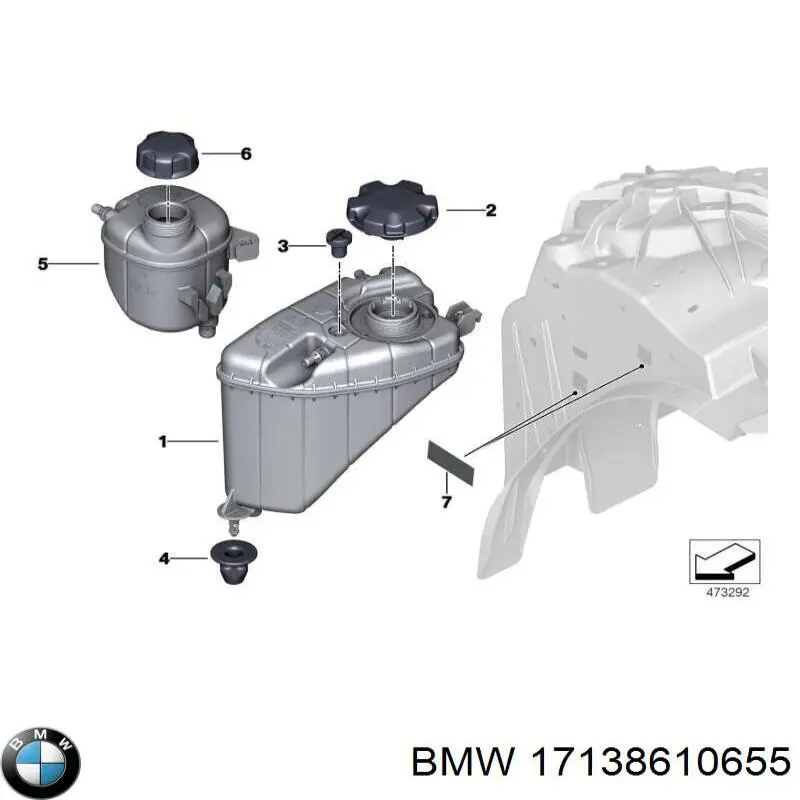 17138610655 BMW Zbiorniczek wyrównawczy układu chłodzenia