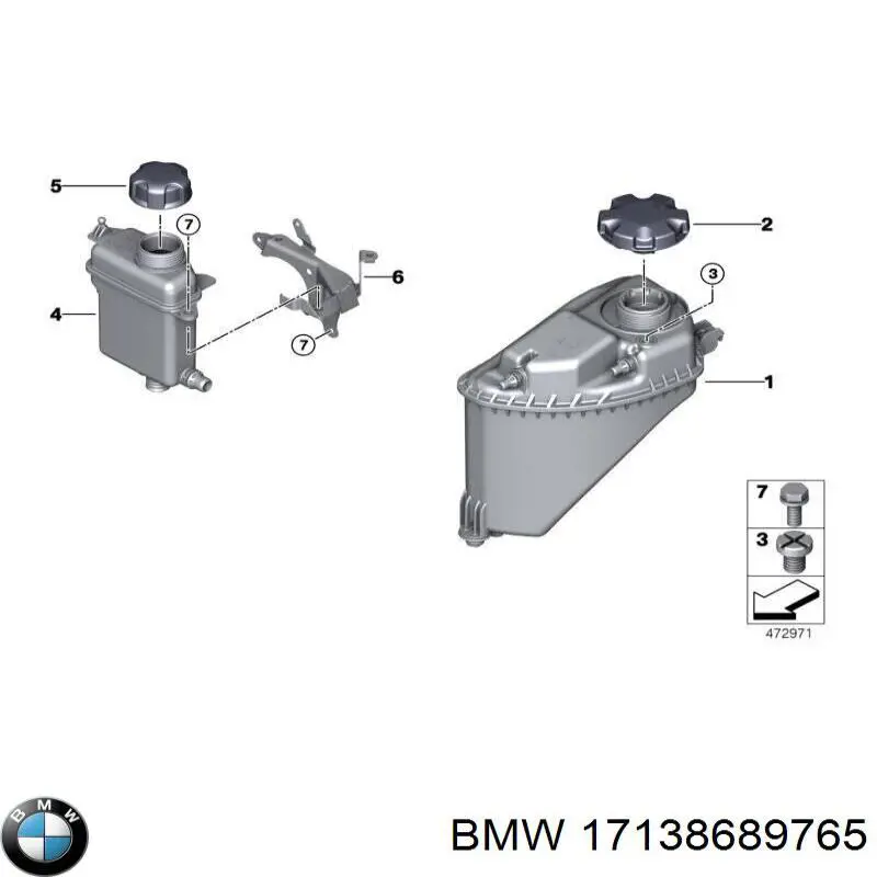 17138689765 BMW Zbiorniczek wyrównawczy układu chłodzenia