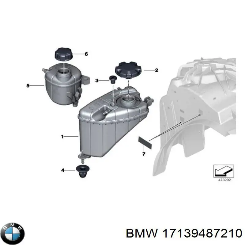 Zbiorniczek wyrównawczy układu chłodzenia BMW 17139487210 cena, od 67,89 USD