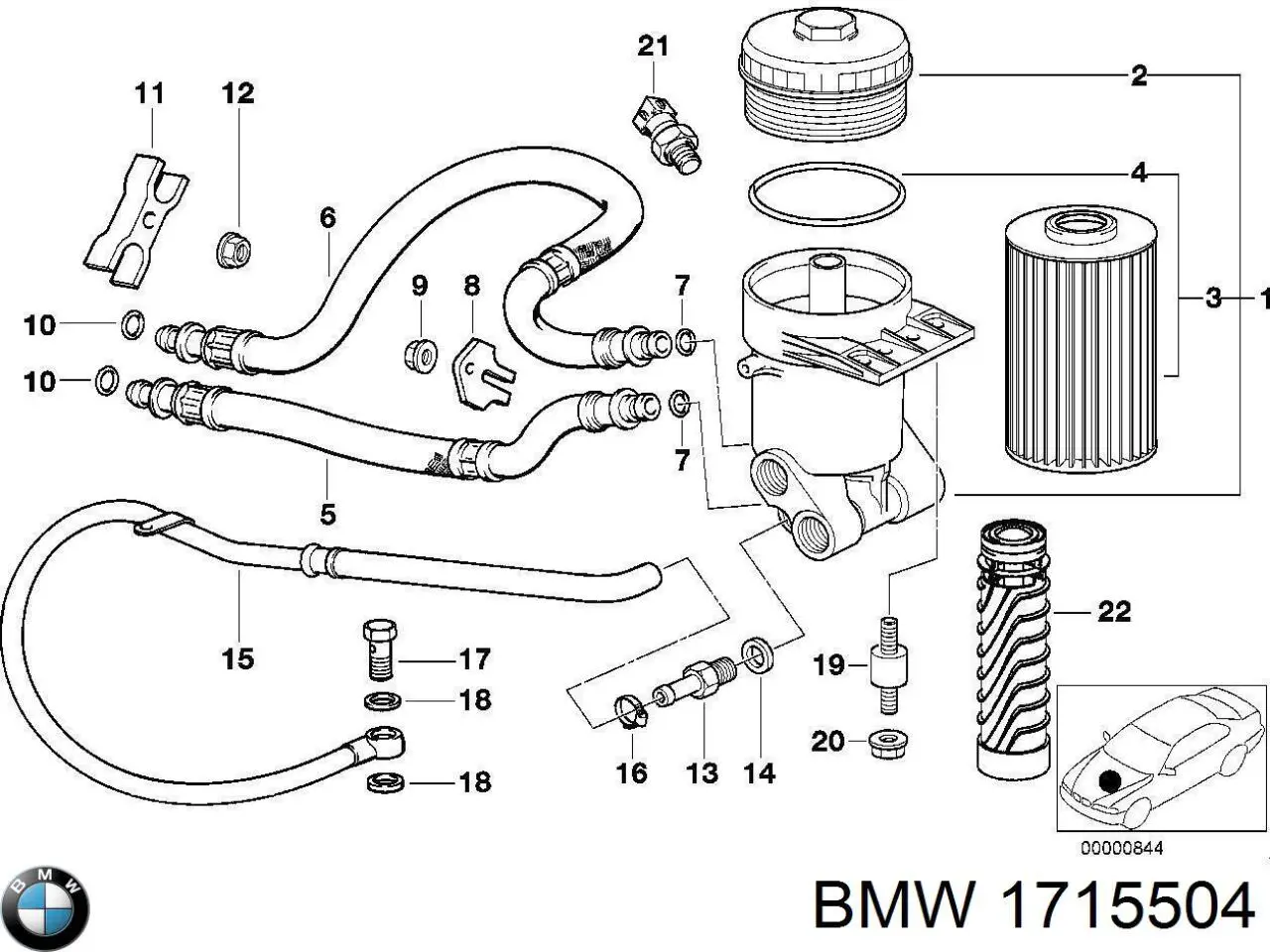 Czujnik ciśnienia oleju BMW 1715504 cena, od 49,68 USD
