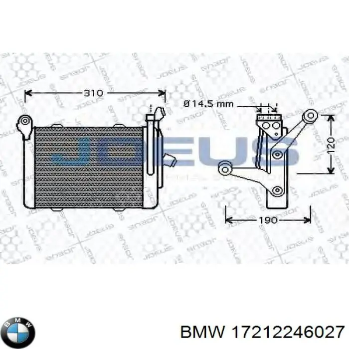 17 21 2 246 028 BMW chłodnica oleju