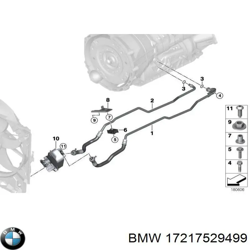 Chłodnica automatycznej/mechanicznej skrzyni biegów BMW 17217529499 cena, od 66,40 USD