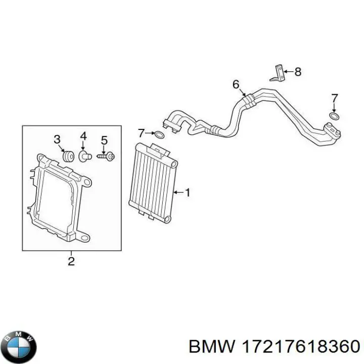 Chłodnica oleju BMW 17217618360 cena, od 531,74 USD
