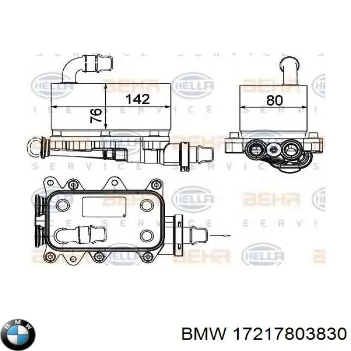 Do koszyka 17217803830 BMW Chłodnica automatycznej/mechanicznej skrzyni biegów