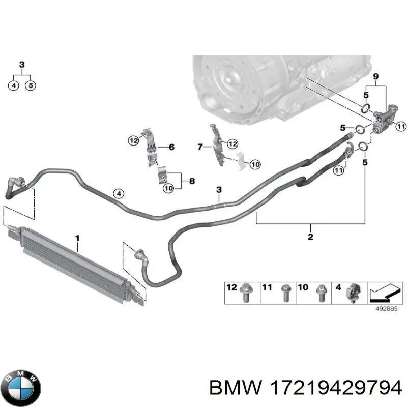 17219429794 BMW Chłodnica automatycznej/mechanicznej skrzyni biegów
