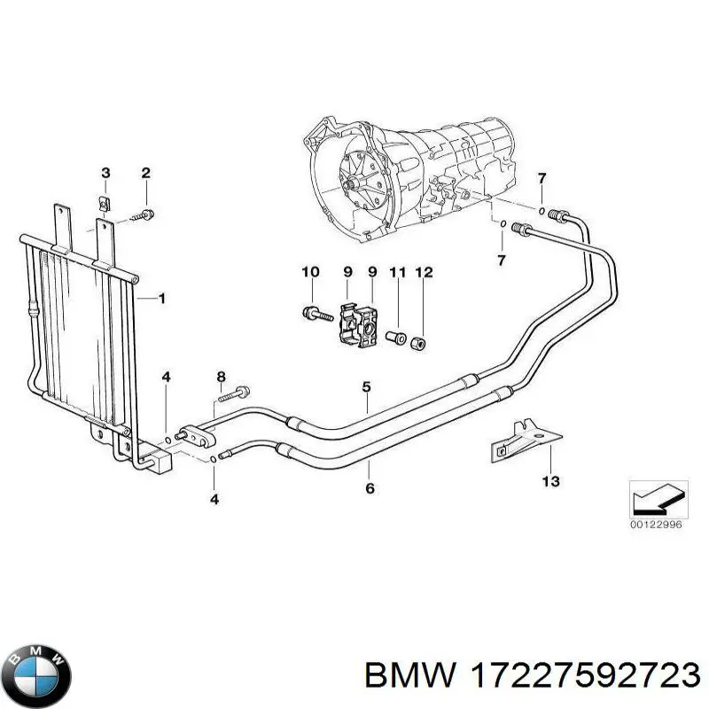 Termostat chłodzenia oleju automatycznej skrzyni biegów do BMW 5 (F10)