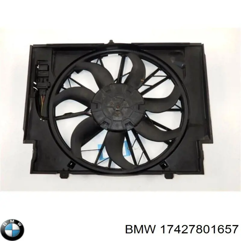 Do koszyka 7801657 BMW Dyfuzor chłodnicy, w komplecie z silnikiem i wirnikiem