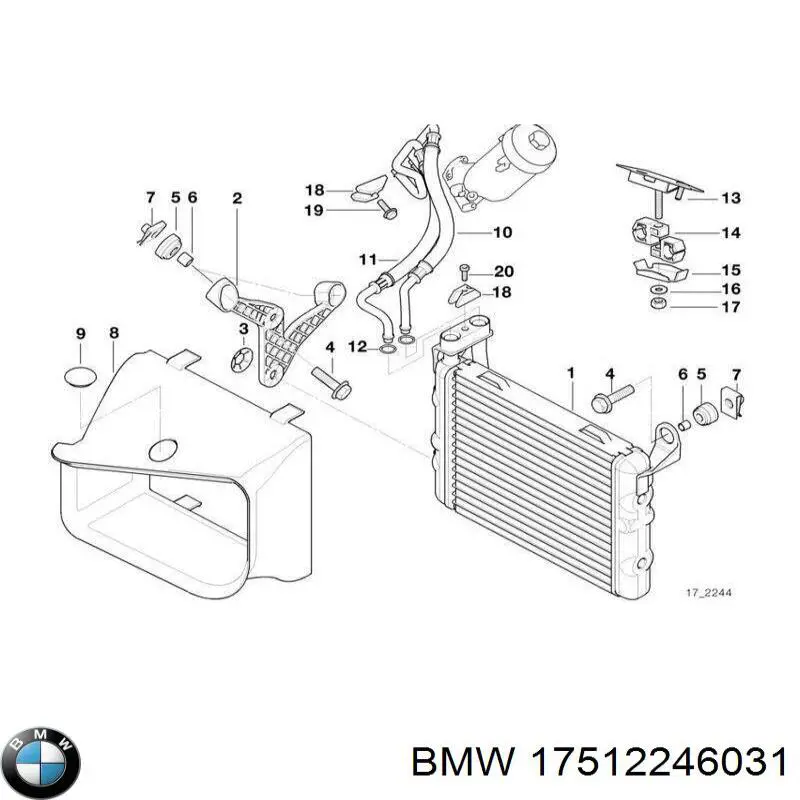 Do koszyka 17512246031 BMW Chłodnica intercoolera