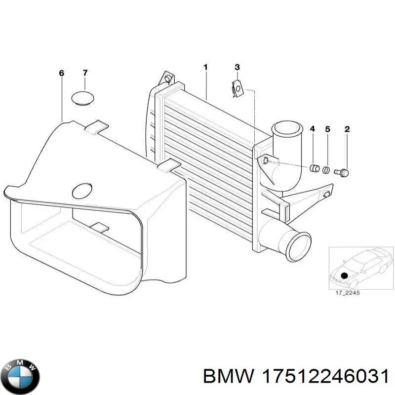 Chłodnica intercoolera 17512246031 BMW