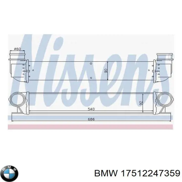 Chłodnica intercoolera 17512247359 BMW