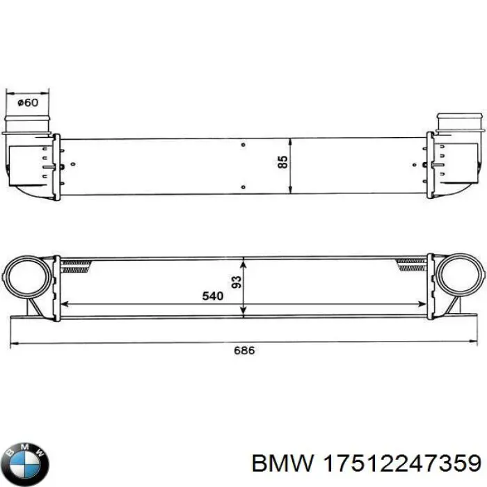 Chłodnica intercoolera BMW 17512247359