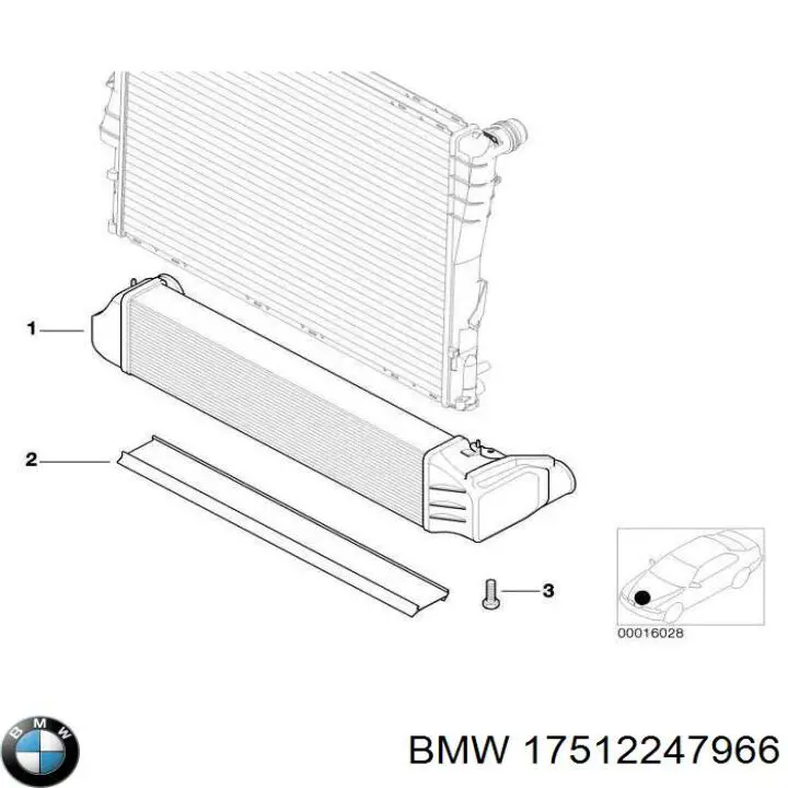 17512247966 BMW Chłodnica intercoolera