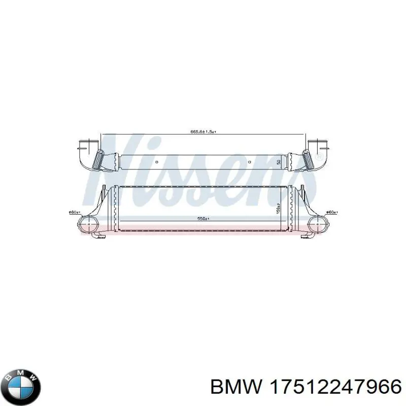 Chłodnica intercoolera 17512247966 BMW