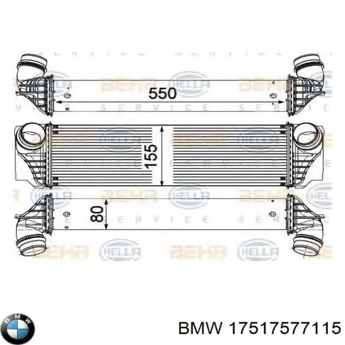 17517577115 BMW chłodnica intercoolera