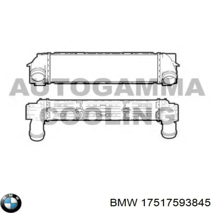 Chłodnica intercoolera 17517593845 BMW