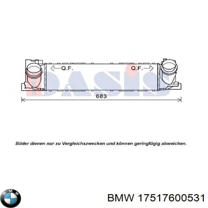 Chłodnica intercoolera BMW 17517600531 cena, od 187,92 USD