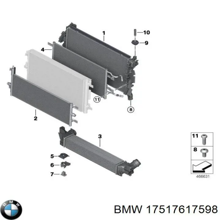 Chłodnica intercoolera do BMW X2 (F39)