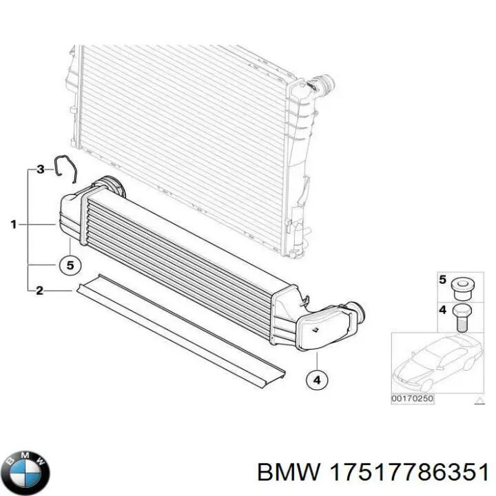 Do koszyka 17517786351 BMW Chłodnica intercoolera