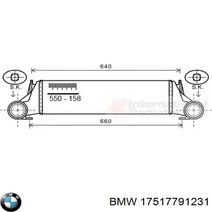 17517791231 BMW Chłodnica intercoolera