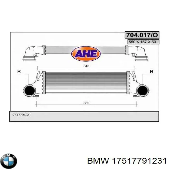 Chłodnica intercoolera 17517791231 BMW