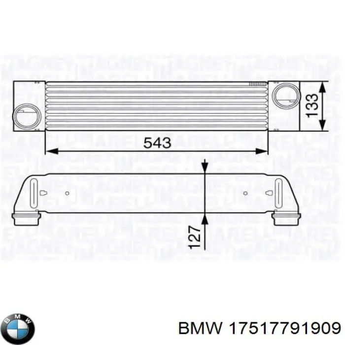 Do koszyka 17517791909 BMW Chłodnica intercoolera