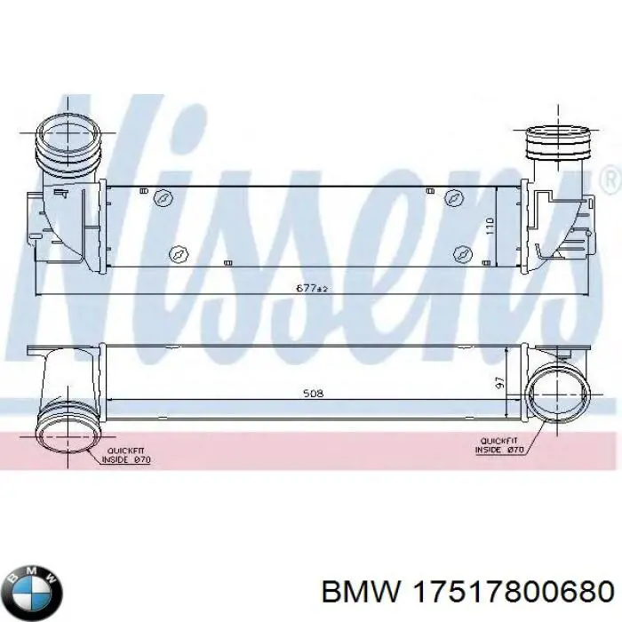 17517800680 BMW chłodnica intercoolera