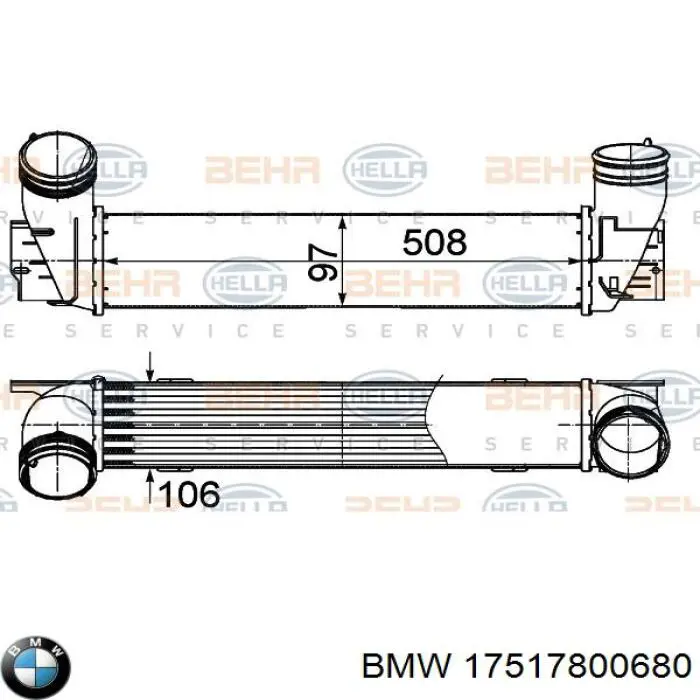 Chłodnica intercoolera BMW 17517800680