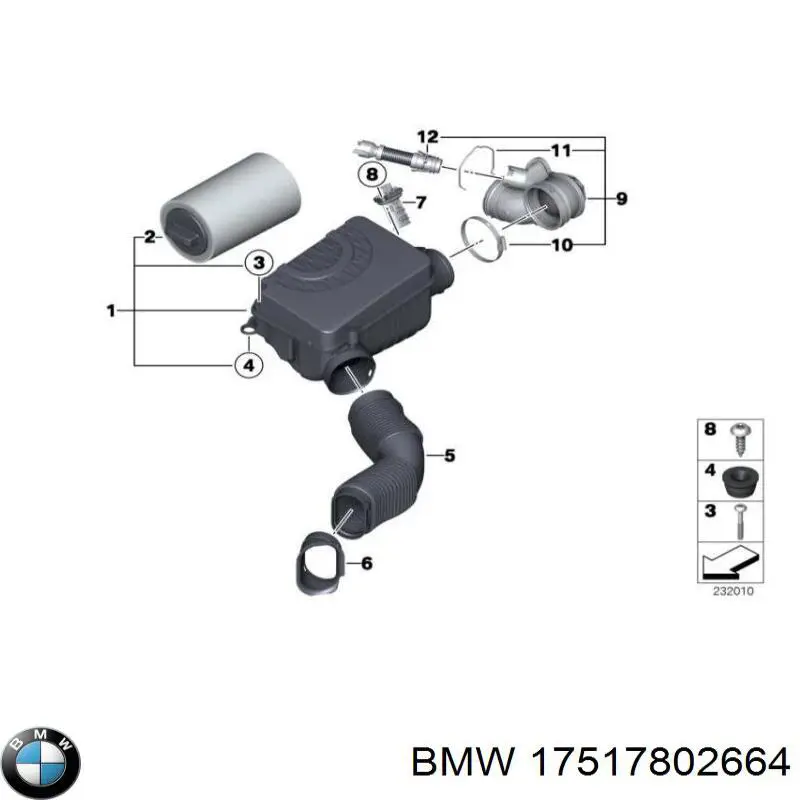 17517802664 BMW Obejma króćca intercoolera