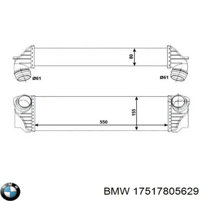 Chłodnica intercoolera BMW 17517805629 cena, od 129,68 USD