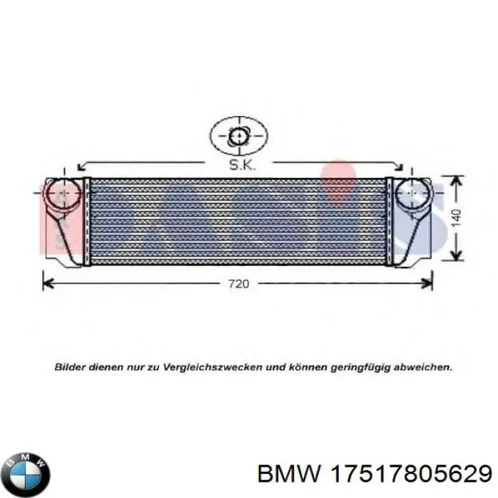 17517805629 BMW chłodnica intercoolera